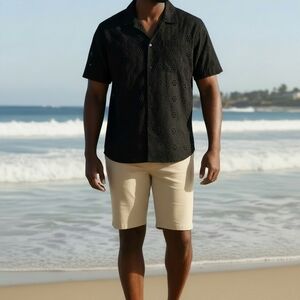 RSQ Eyelet Button Up Shirt